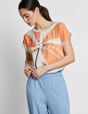 Blusa Trucco manga corta para mujer