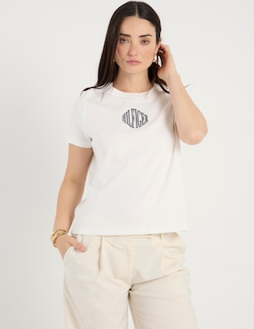 Playera manga corta Tommy Hilfiger cuello redondo para mujer