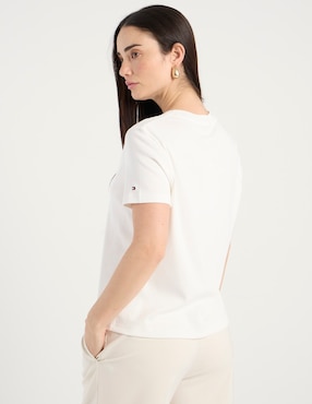 Playera manga corta Tommy Hilfiger cuello redondo para mujer