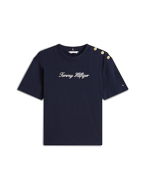 Playera manga corta Tommy Hilfiger cuello redondo para mujer