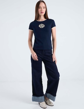 Playera manga corta Tommy Hilfiger cuello redondo para mujer