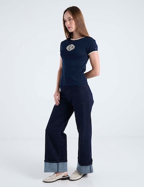Playera manga corta Tommy Hilfiger cuello redondo para mujer