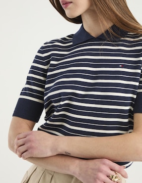 Suéter Tommy Hilfiger cuello camisero para mujer