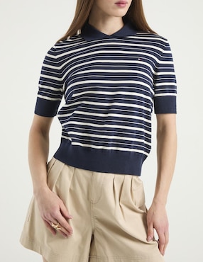 Suéter Tommy Hilfiger cuello camisero para mujer
