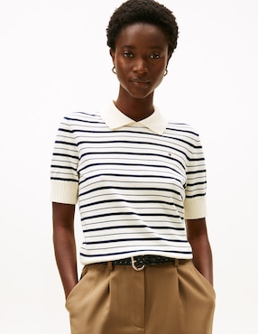 Suéter Tommy Hilfiger cuello polo para mujer