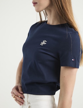 Playera manga corta Tommy Hilfiger cuello redondo para mujer