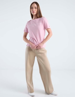 Playera manga corta Tommy Hilfiger cuello redondo para mujer