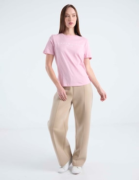 Playera manga corta Tommy Hilfiger cuello redondo para mujer