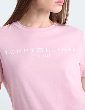 Playera manga corta Tommy Hilfiger cuello redondo para mujer