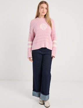 Suéter Tommy Hilfiger cuello redondo para mujer