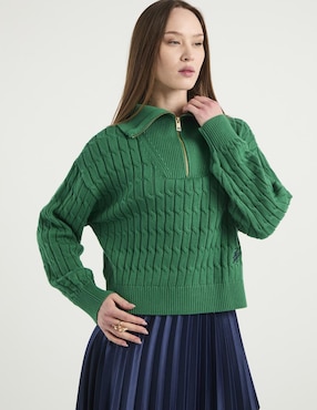 Suéter Tommy Hilfiger cuello con cierre para mujer