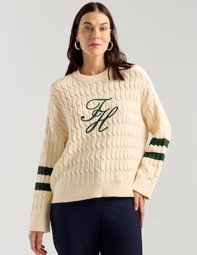 Suéter Tommy Hilfiger cuello redondo para mujer
