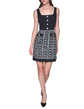Vestido corto casual Karl Lagerfeld Paris para mujer