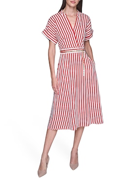 Vestido midi casual Karl Lagerfeld Paris holiday para mujer