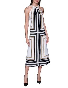 Vestido midi casual Karl Lagerfeld Paris para mujer
