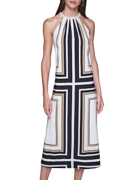 Vestido midi casual Karl Lagerfeld Paris para mujer