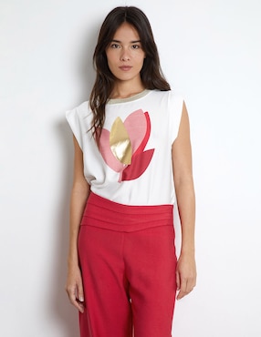Blusa Trucco manga corta para mujer