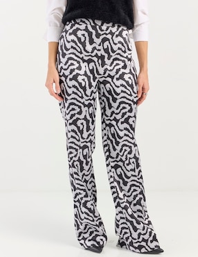 Pantalón relaxed Ivonne acampanado para mujer