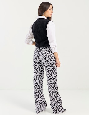 Pantalón relaxed Ivonne acampanado para mujer