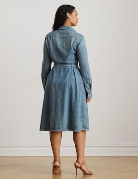 Vestido a la rodilla casual Lauren Plus para mujer