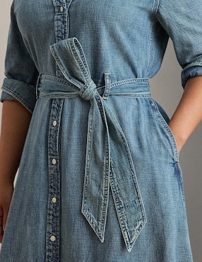 Vestido a la rodilla casual Lauren Plus para mujer
