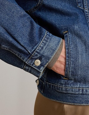 Chamarra Lauren Plus de mezclilla para mujer