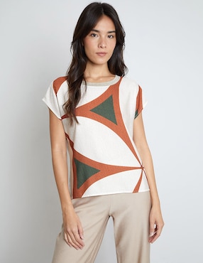Blusa Trucco manga corta para mujer