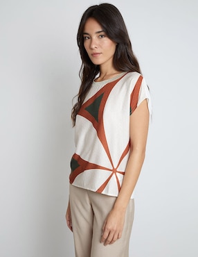 Blusa Trucco manga corta para mujer