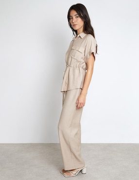 Blusa camisera Trucco manga corta para mujer