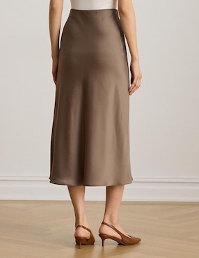 Falda midi Lauren Ralph Lauren cintura alta