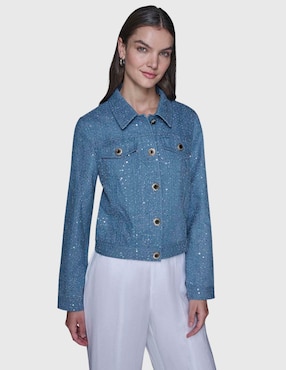 Chamarra denim Karl Lagerfeld Paris para mujer