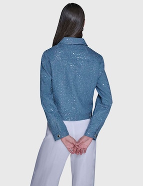 Chamarra denim Karl Lagerfeld Paris para mujer