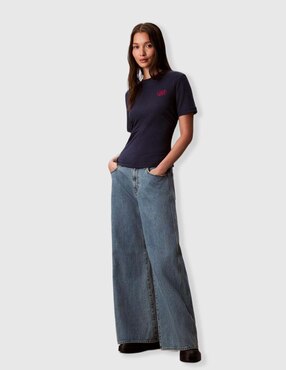 Playera manga corta Calvin Klein Jeans cuello redondo para mujer