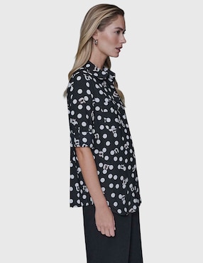 Blusa camisera Karl Lagerfeld Paris manga larga para mujer