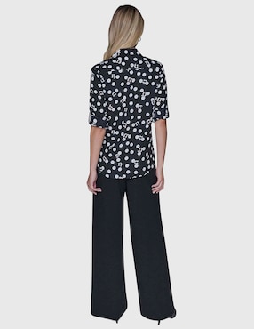 Blusa camisera Karl Lagerfeld Paris manga larga para mujer