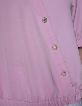 Blusa camisera Karl Lagerfeld Paris manga corta para mujer