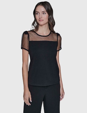 Blusa Karl Lagerfeld Paris manga corta para mujer