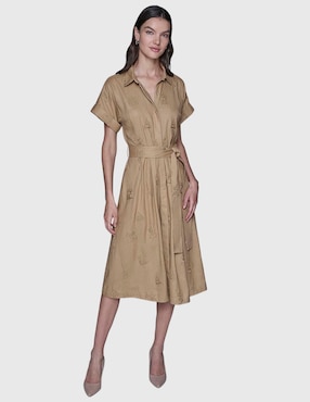 Vestido midi formal Karl Lagerfeld Paris para mujer