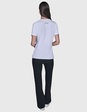 Playera manga corta Karl Lagerfeld Paris cuello redondo para mujer