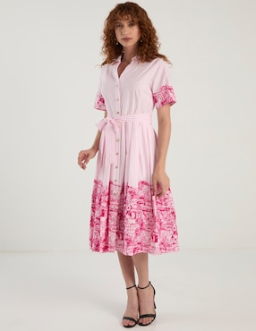 Vestido midi casual Karl Lagerfeld Paris para mujer