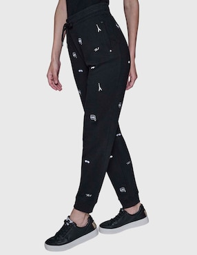 Pants slim Karl Lagerfeld Paris con agujeta para mujer