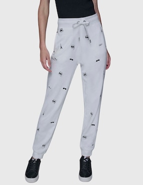 Pants slim Karl Lagerfeld Paris con agujeta para mujer