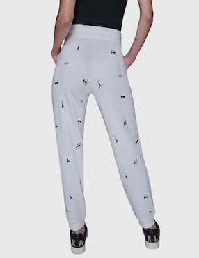 Pants slim Karl Lagerfeld Paris con agujeta para mujer