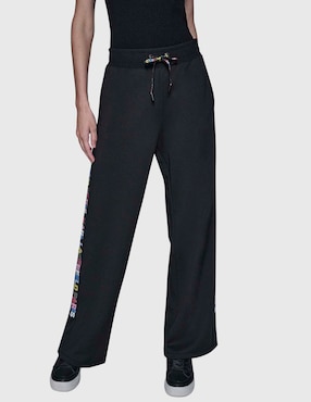 Pants straight Karl Lagerfeld Paris con agujeta para mujer