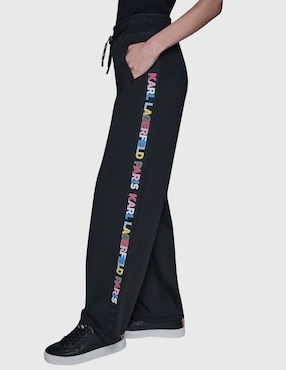 Pants straight Karl Lagerfeld Paris con agujeta para mujer