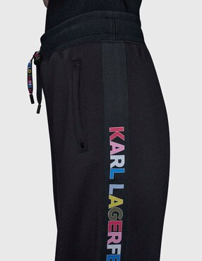 Pants straight Karl Lagerfeld Paris con agujeta para mujer