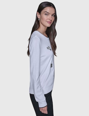 Suéter Karl Lagerfeld Paris cuello redondo para mujer