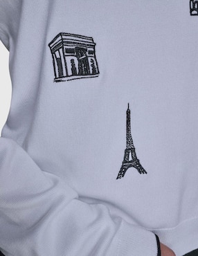 Suéter Karl Lagerfeld Paris cuello redondo para mujer