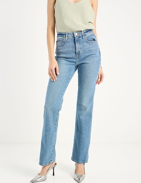 Jeans straight a la cintura Guess para mujer