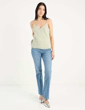 Jeans straight a la cintura Guess para mujer